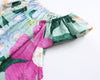 Baby Girl Floral Print Ruffle Design O-Neck Onesies In Summer