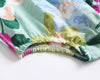 Baby Girl Floral Print Ruffle Design O-Neck Onesies In Summer
