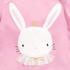 Baby Girl Rabbit Cartoon Pink Short Sleeve O-Neck Cotton Summer T-Shirt