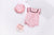 Baby 1pcs Contrast Tape Patched Frill Trim Sleeveless Onesies & Hat