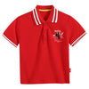 Baby Boy Hip Hop Astronaut Print Polo Collar Preppy Style Short-Sleeved Tee Shirt With Button