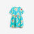 Baby Girl Floral Print Pattern Round Neck Cotton Dress