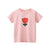 Baby Girl Floral Print Solid Color O-Neck Short Sleeved T-Shirt