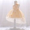 Baby Girl Full Moon Christening Trailing Tutu Formal Dress
