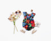 Baby Girl Floral Print Ruffle Design O-Neck Onesies In Summer