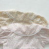 Baby Girl Floral Pattern Mesh Patched Design Princess Onesies Dress