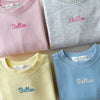 Autumn Baby Kids Unisex Casual Letter Embroidery Pullover And Pants Clothing Set
