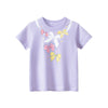 Baby Girl Solid Color Bow Tie Pattern Short Sleeve Tee