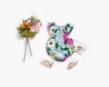 Baby Girl Floral Print Ruffle Design O-Neck Onesies In Summer