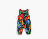 Baby Girl Floral Print Pattern Buttoned Design Sleeveless Rompers