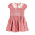 Baby Girl Ditsy Flower Print Hollow Carved Neck Knitted Waist Dress