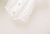 Baby Girl Lace Jacquard Design Solid Color With Lace Innocent And Lovely Onesies In Summer