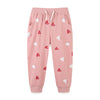 Baby Girl Heart Print Pattern Solid Color Cute Sport Trousers