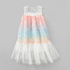 Baby Girl Colorful Lace Pattern Patchwork Design Sleeveless Vest Dress
