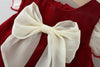 Baby Girl Solid Color Bow Tie Patched Design Mesh Princess Dress