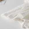 Baby Girl Belted Bow Tie Design Mesh Square Neck Solid White Onesies Dress