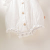 Baby Girl Lace Jacquard Design Solid Color With Lace Innocent And Lovely Onesies In Summer
