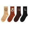 Baby Cartoon Pattern Mid-Tube Soft Cotton Fashion Socks 1 Bag=4 Pairs