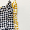Baby Girl Sleeveless Grid Round Collar Onesies