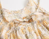 Baby Girl Floral Print Pattern Backless Design Sleeveless Rompers With Handband