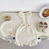 Baby Girl Camisole Knitted Vest In Spring&Autumn One Piece Include Cap
