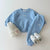 Autumn Baby Kids Unisex Casual Letter Embroidery Pullover And Pants Clothing Set