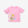 Baby Girl Rabbit Cartoon Floral Ruffle Short Sleeve O-Neck Cotton Summer T-Shirt