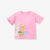 Baby Girl Rabbit Cartoon Floral Ruffle Short Sleeve O-Neck Cotton Summer T-Shirt