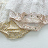 Baby Girl Floral Pattern Mesh Patched Design Princess Onesies Dress