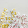 Baby Girl Floral Print Ruffle Design Sleeveless Crotch Onesies Bodysuit