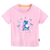 Baby Colorful Frog Print Pattern Short-Sleeved Round Collar Casual T-Shirt In Summer