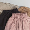 Baby Girl Solid Color Bow Decoration Design Long Pants