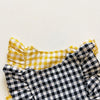 Baby Girl Sleeveless Grid Round Collar Onesies