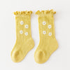 Baby Girl Floral Print Pattern Mesh Breathable High Tube Socks