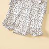 Baby Girl Floral Print Pattern Lace Design Sling Swimsuit Onesies In Summer