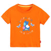 Baby Colorful Frog Print Pattern Short-Sleeved Round Collar Casual T-Shirt In Summer