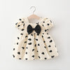 Baby Girl Polka Dot Graphic Bow Tie Princess Derss