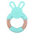 Baby Food-Grade Teething Rattle, Teething Aid for Babies, Wooden and Silicone Rabbit Teething Bracelet