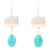 Pueblo Blue Magnesite and Mixed Metal Drop Earrings