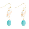 Pueblo Blue Magnesite and Mixed Metal Drop Earrings