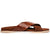 Italian Goatskin Suede Croc Embossed Slide Cognac