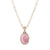 Rhodonite and Bronze Pendant Necklace
