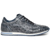 Ostrich Quill Sneakers, Black Denim