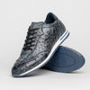 Ostrich Quill Sneakers, Black Denim