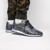 Ostrich Quill Sneakers, Black Denim