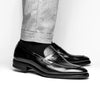 Hand Burnished Calfskin Penny Loafer Black