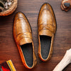 Crocodile Penny Loafer, Taupe