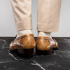 Crocodile Penny Loafer, Taupe