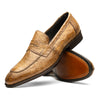 Crocodile Penny Loafer, Taupe