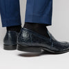 Crocodile Penny Loafer, Navy
